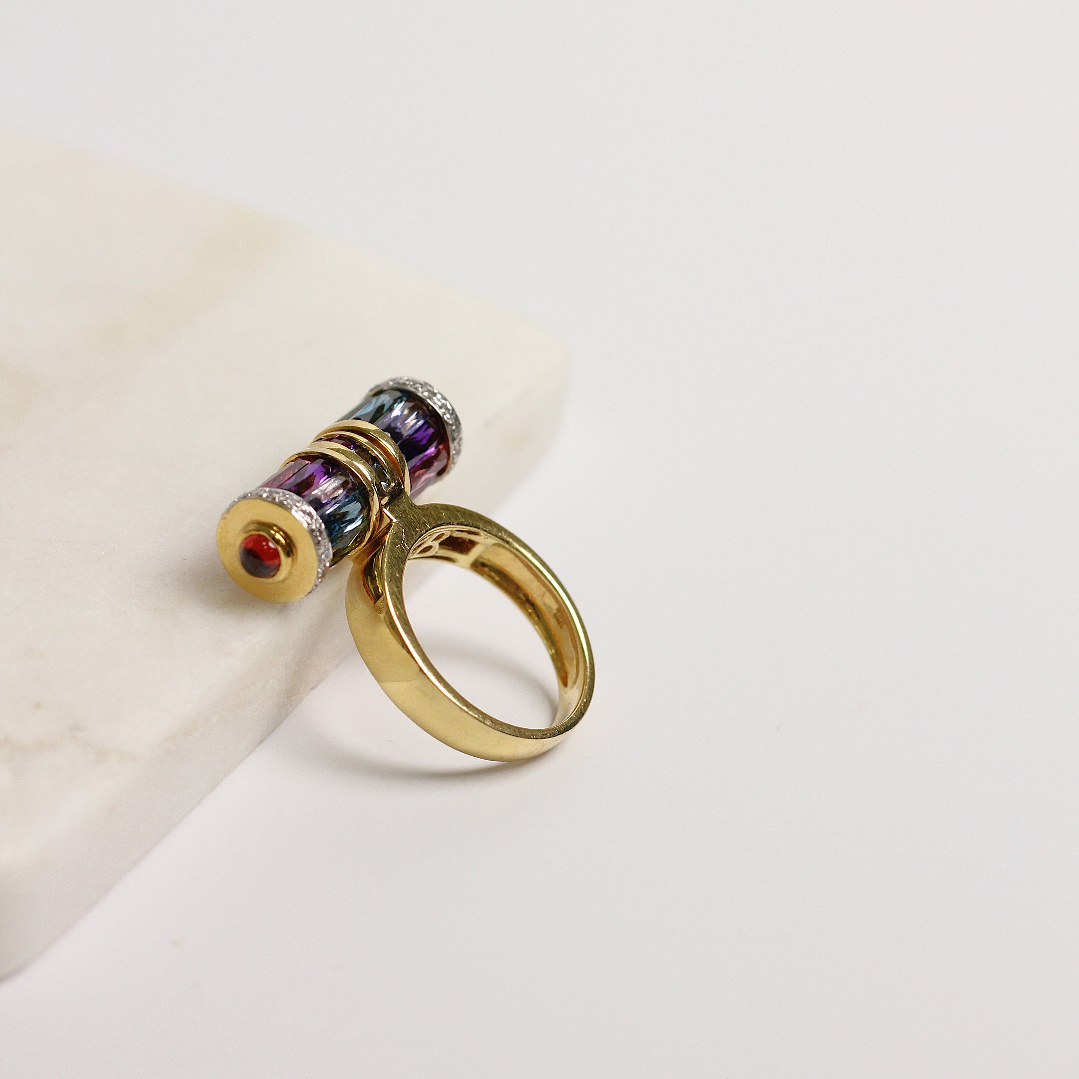 ESTATE Bellarri Mulit-gem & Diamond Spinning Ring