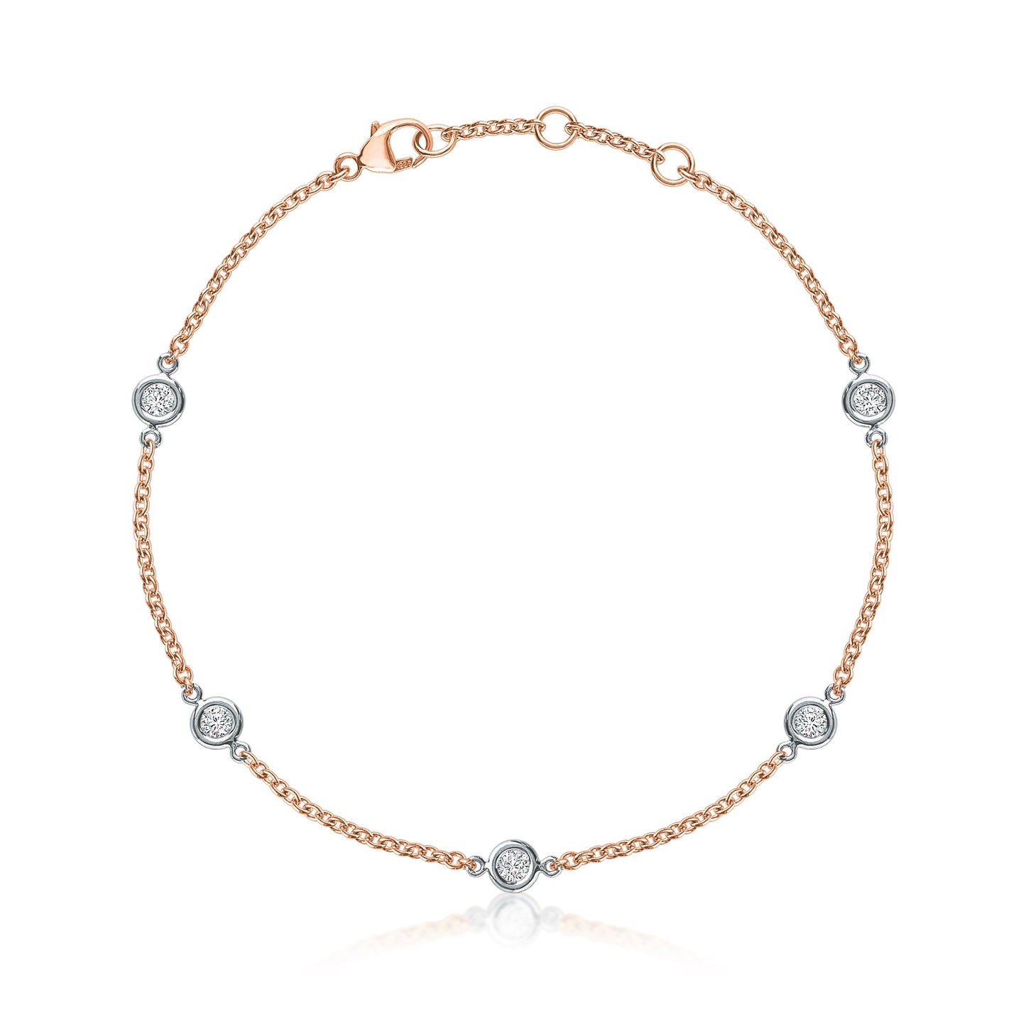 Signature Two-Tone Diamond Station Bracelet