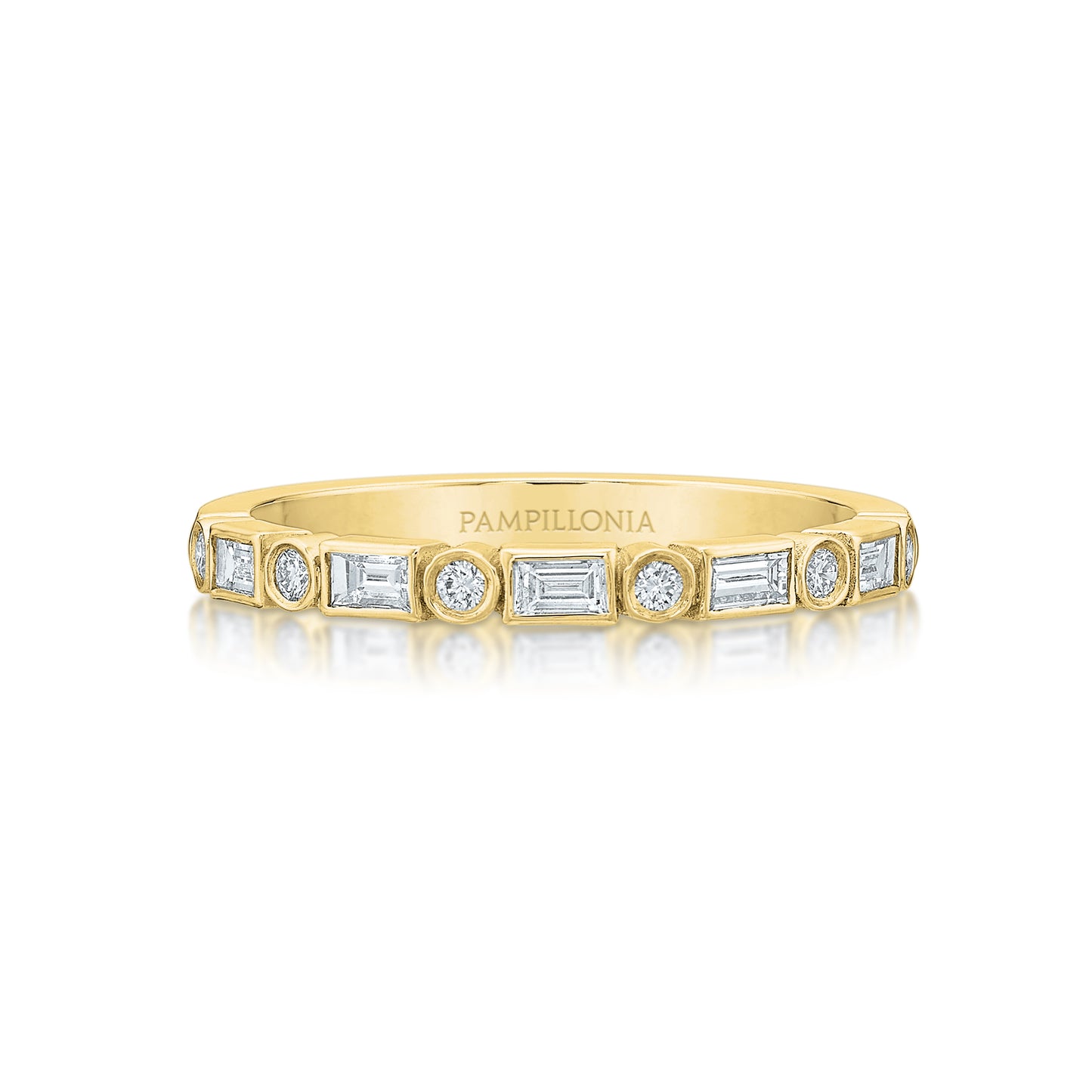 Baguette and Round Diamond Band