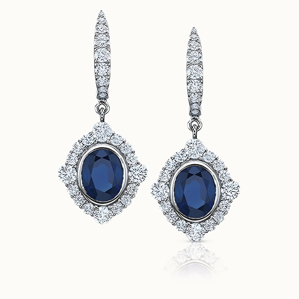 Sophia Sapphire & Diamond Dangle Earrings