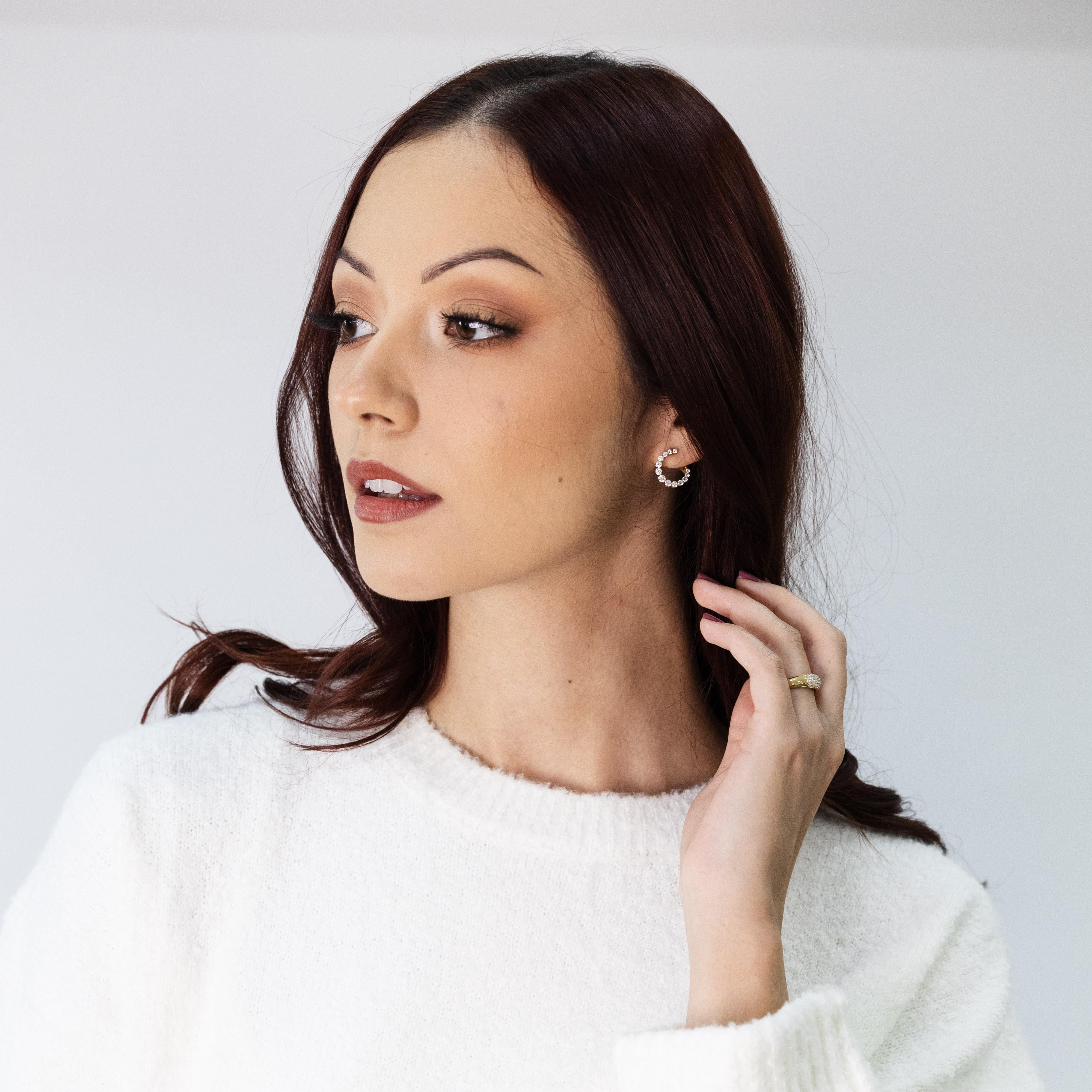 Diamond Spiral Earrings