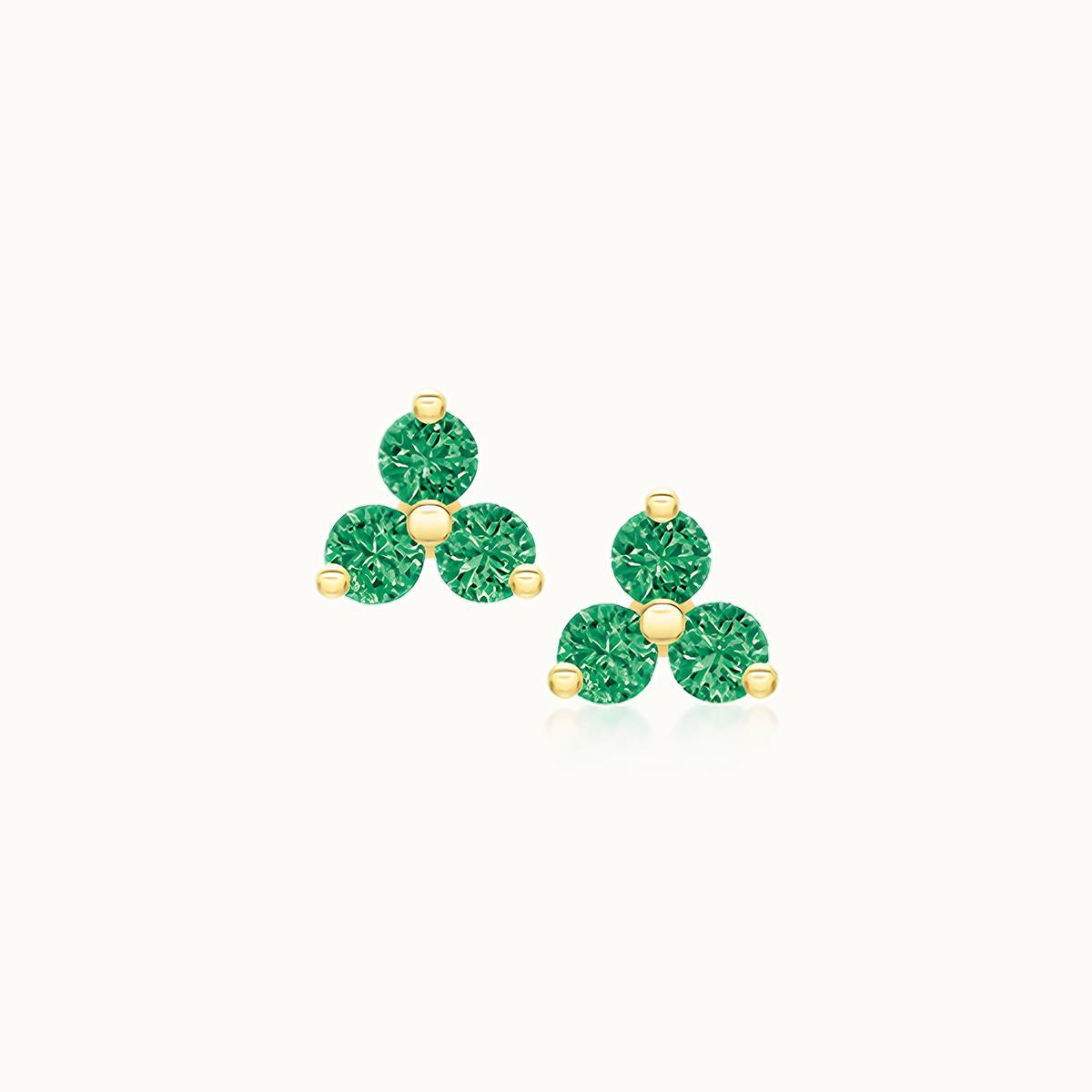 Lauren Petite Emerald Studs