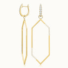 Hexagon Earring Charms Diamond