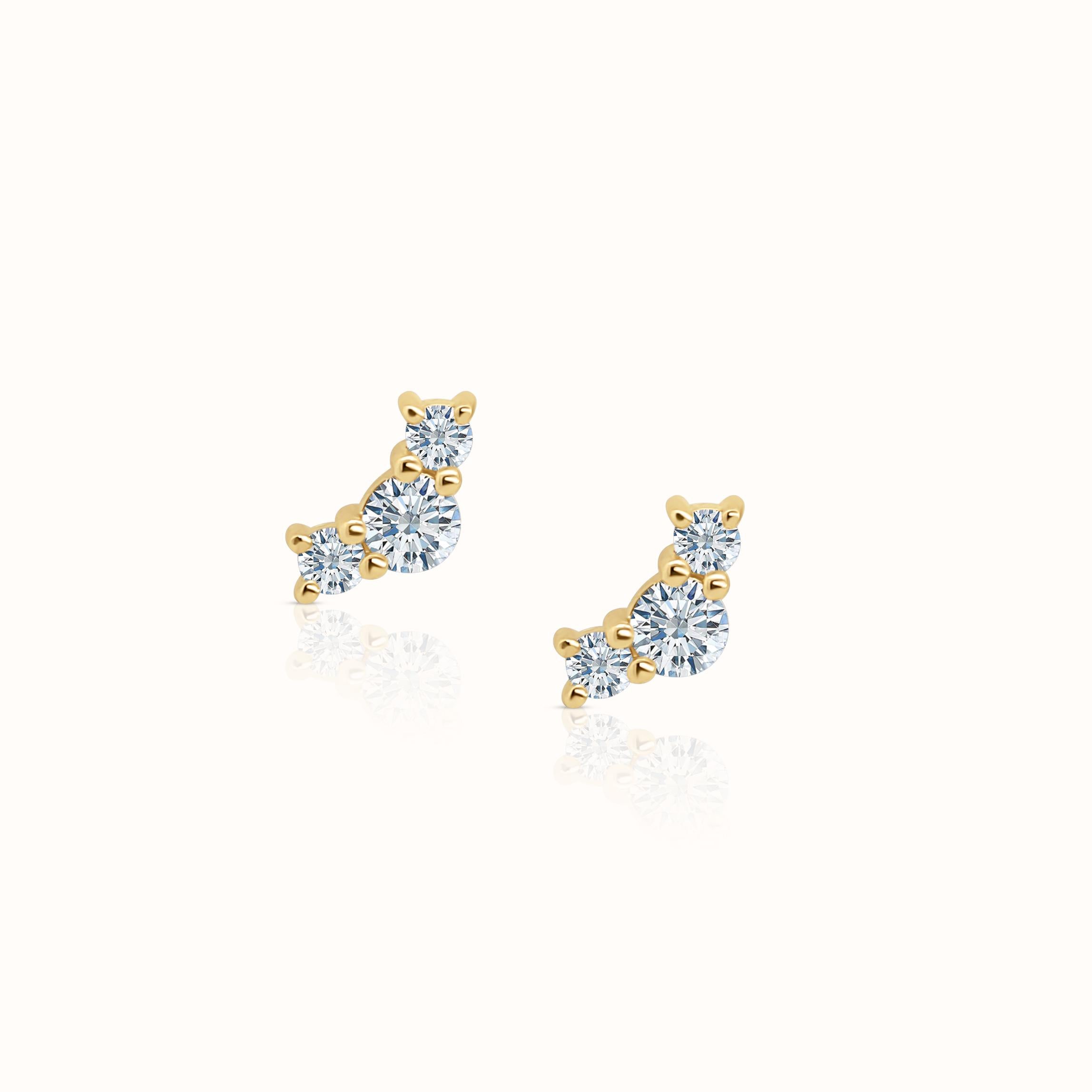 Trio Diamond Studs