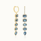 One of a Kind London Blue Topaz & Diamond Dangle Earrings