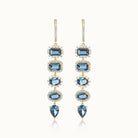 One of a Kind London Blue Topaz & Diamond Dangle Earrings