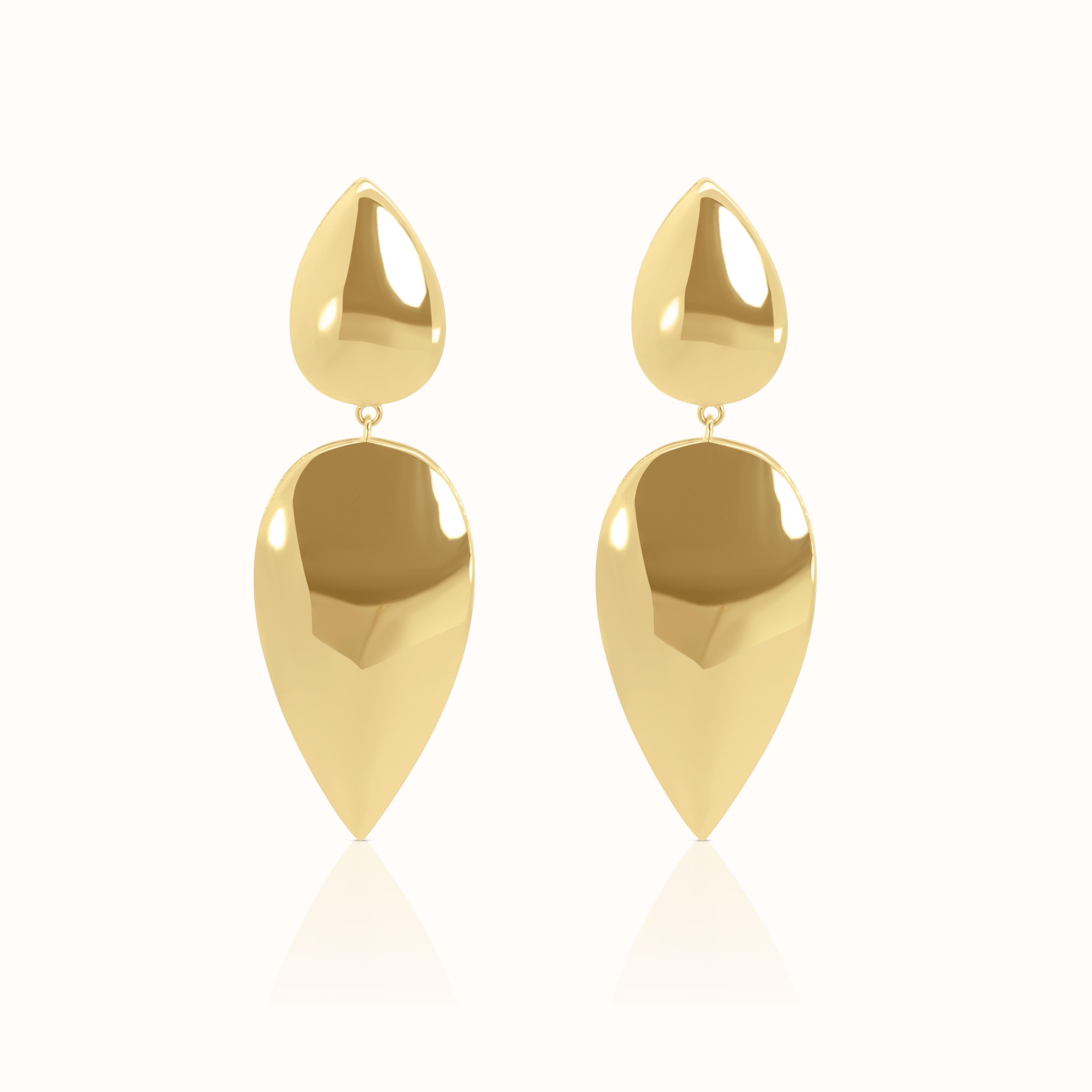 Polished Pear Drop Earrings