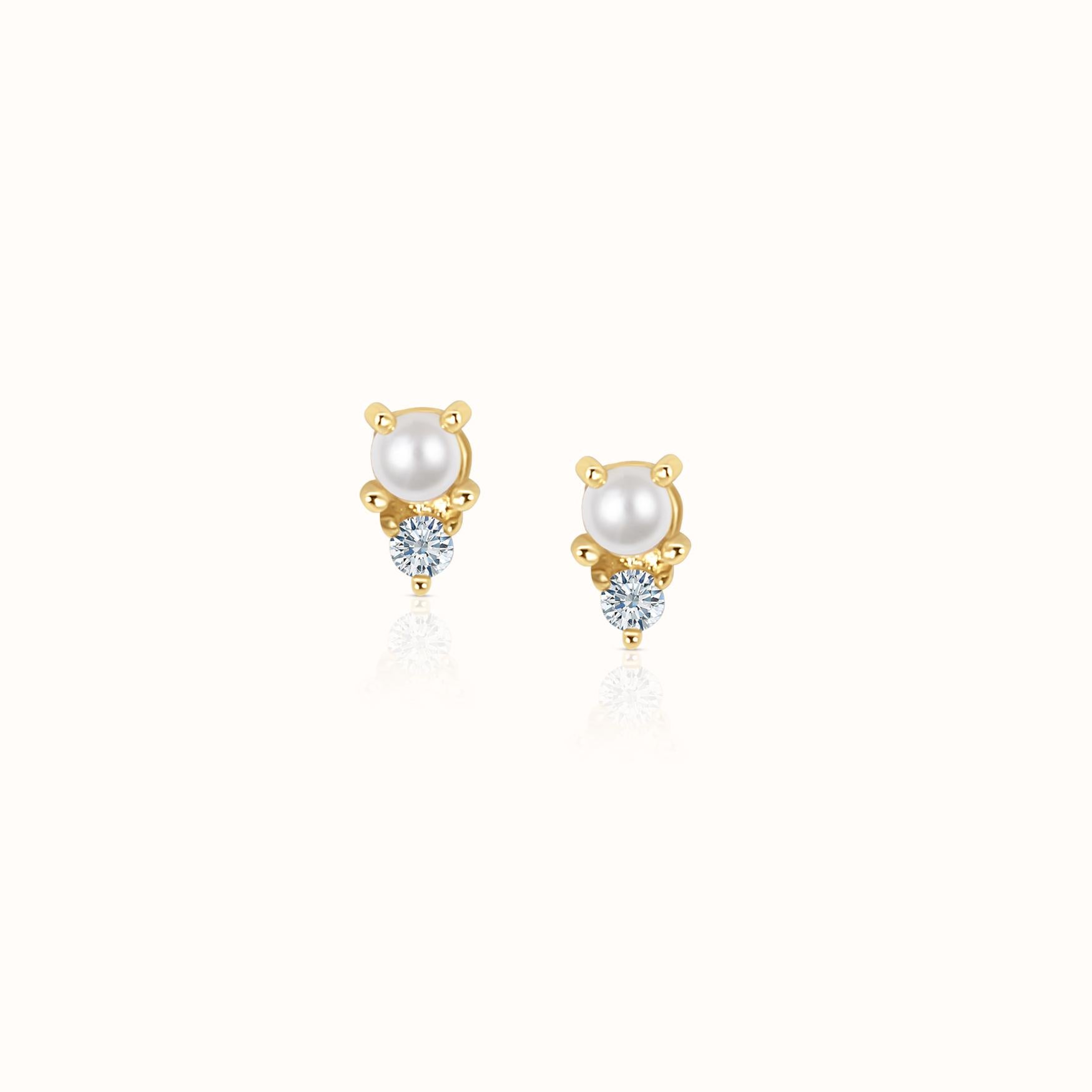 Pearl & Diamond Studs