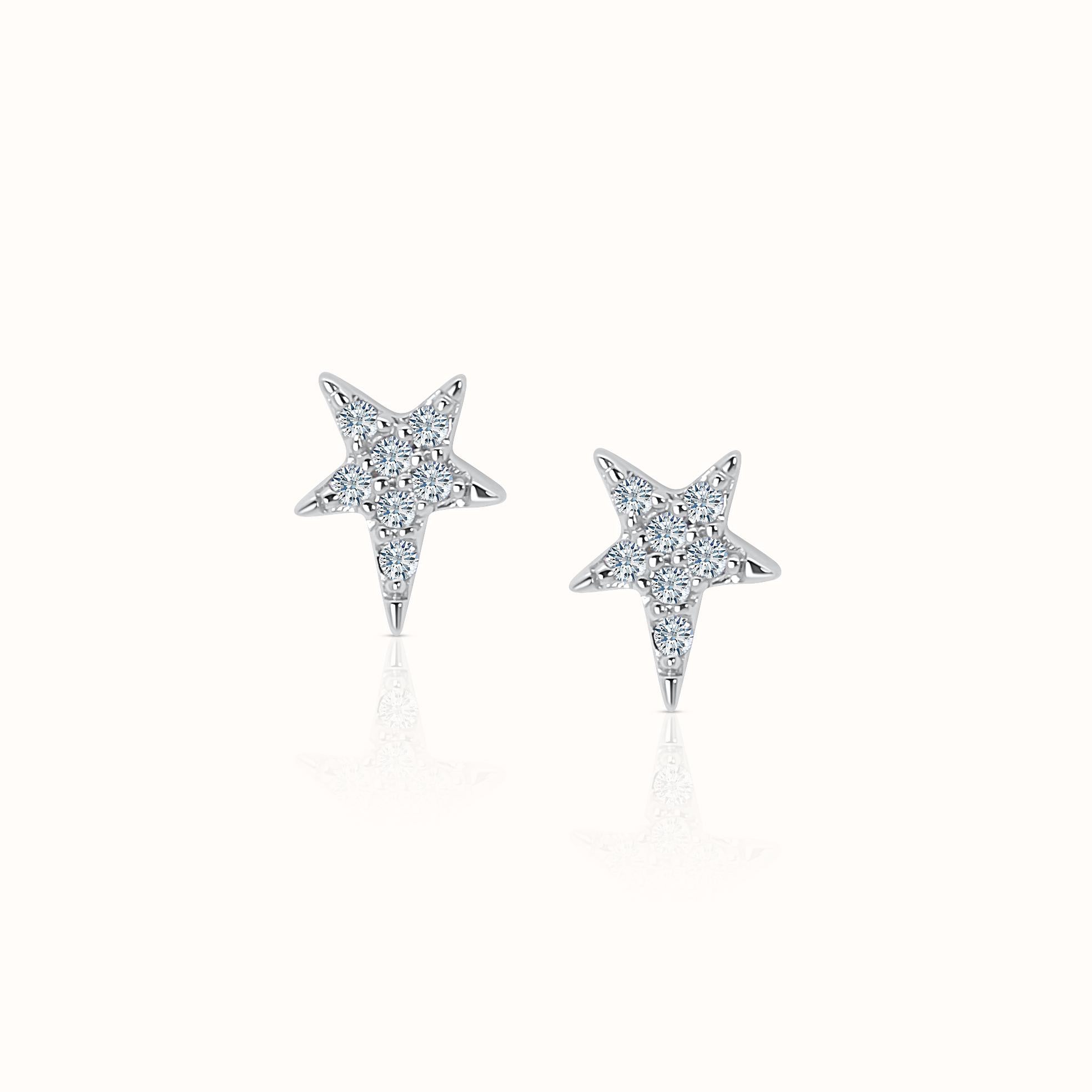 Star Pave Diamond Studs