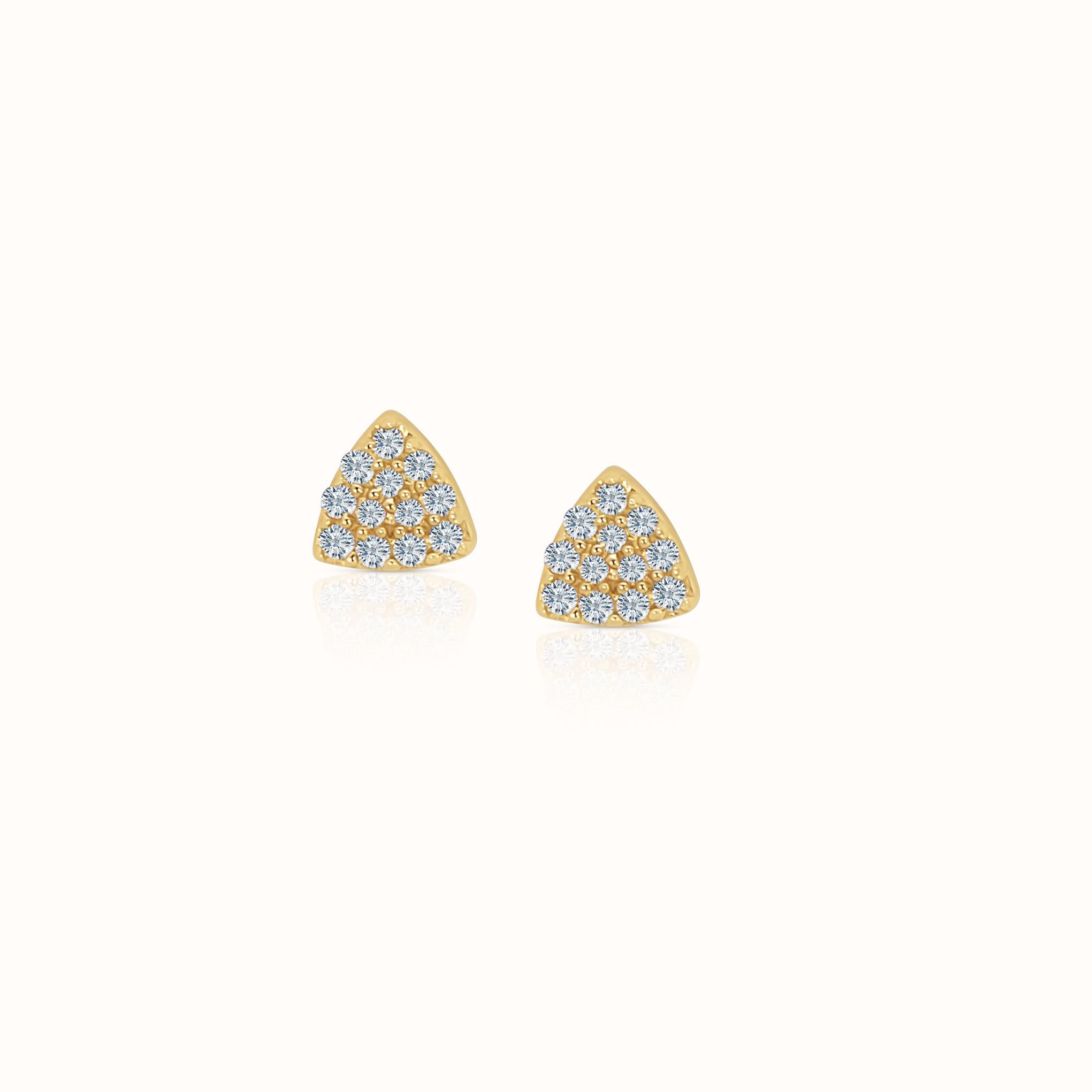 Trillion Shape Pave Studs