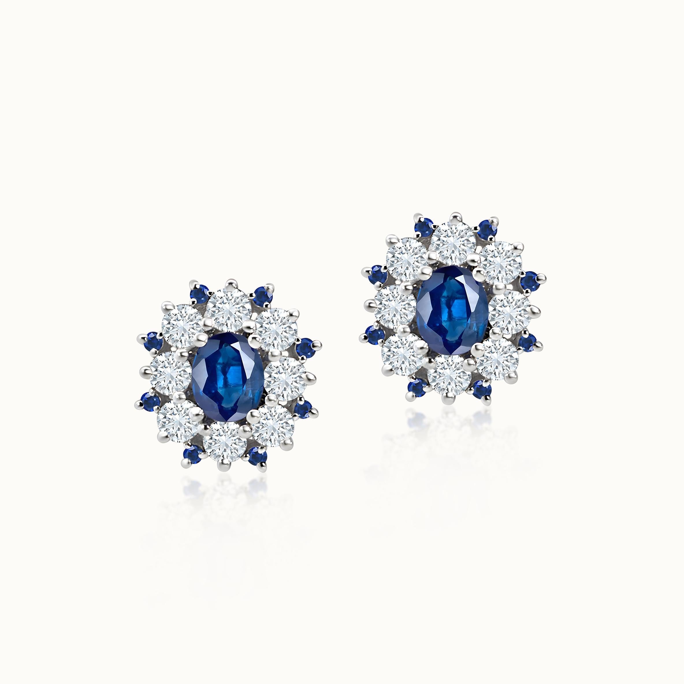 Sapphire & Diamond Studs
