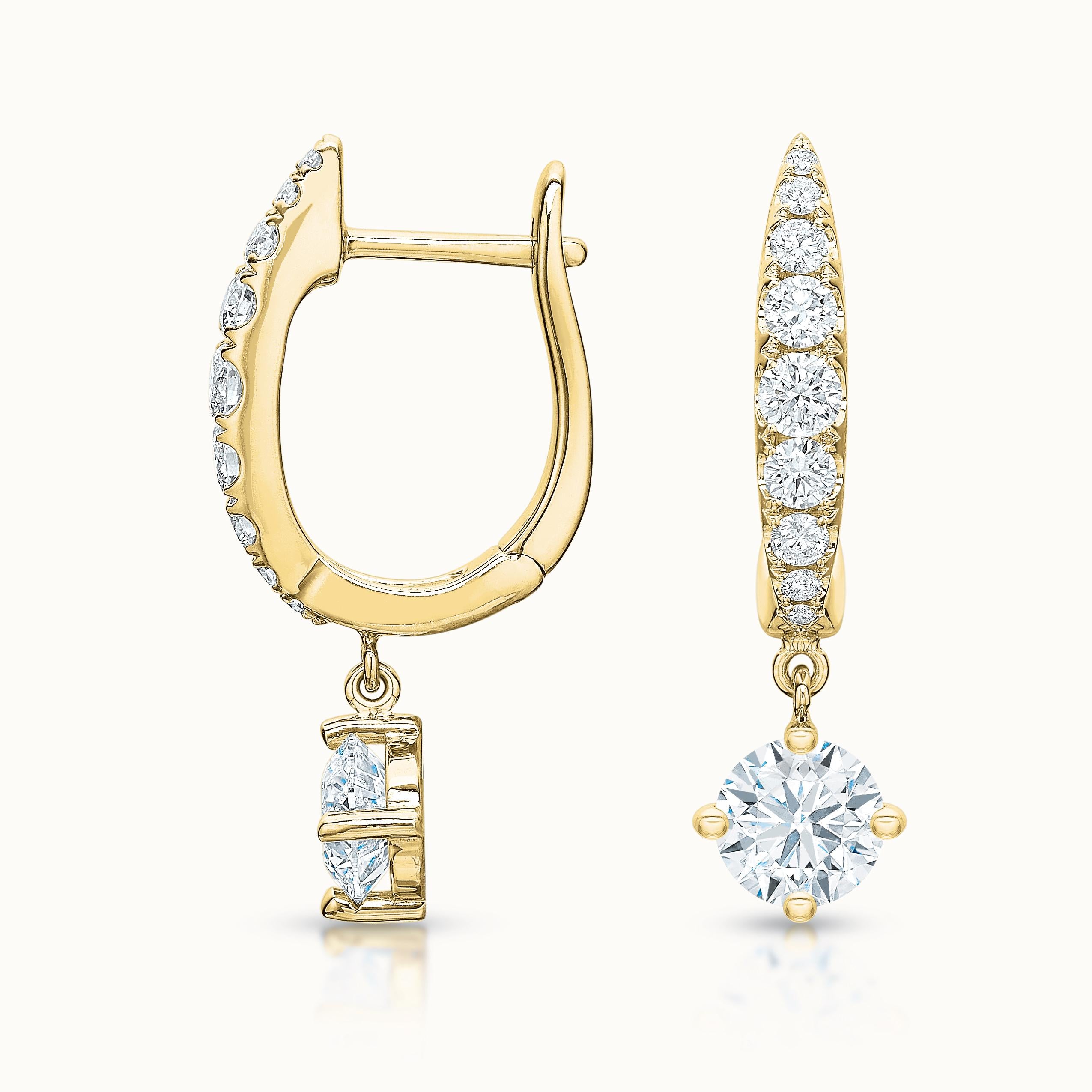 Grace Huggies with Diamond Charms