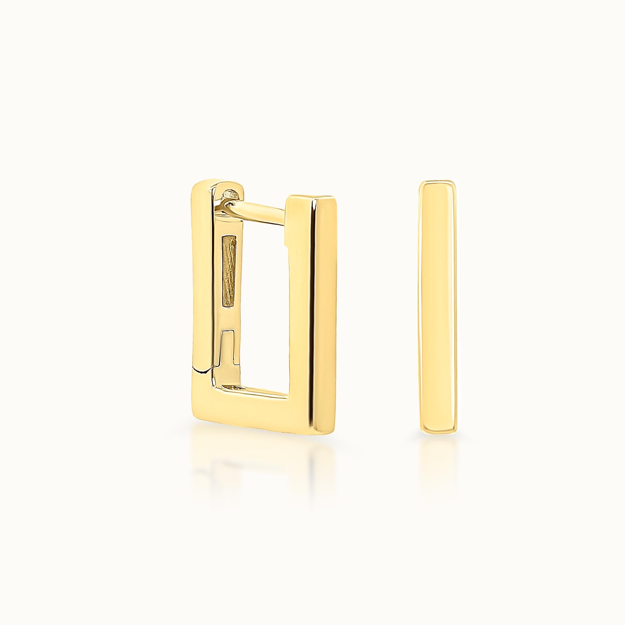 Rectuangular Hoop Earrings