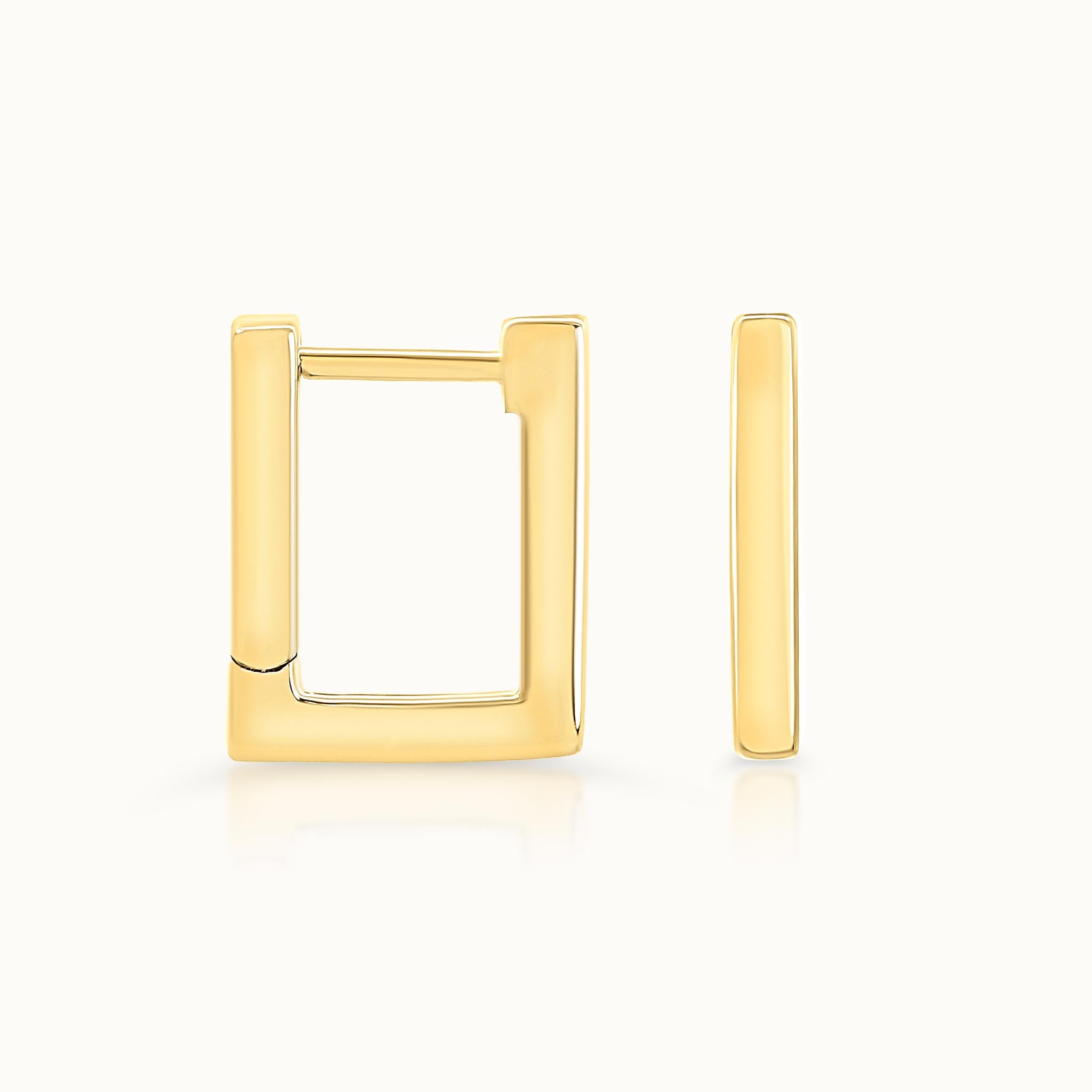 Rectuangular Hoop Earrings