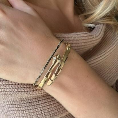 Lennon Black Diamond Bangle