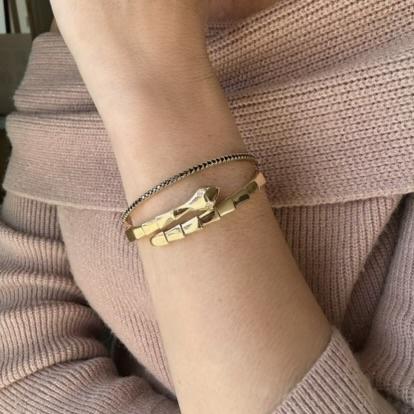 Lennon Black Diamond Bangle