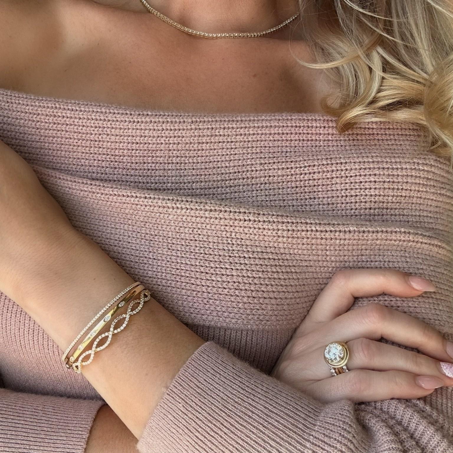 Lennon Burnished Marquise Bangle