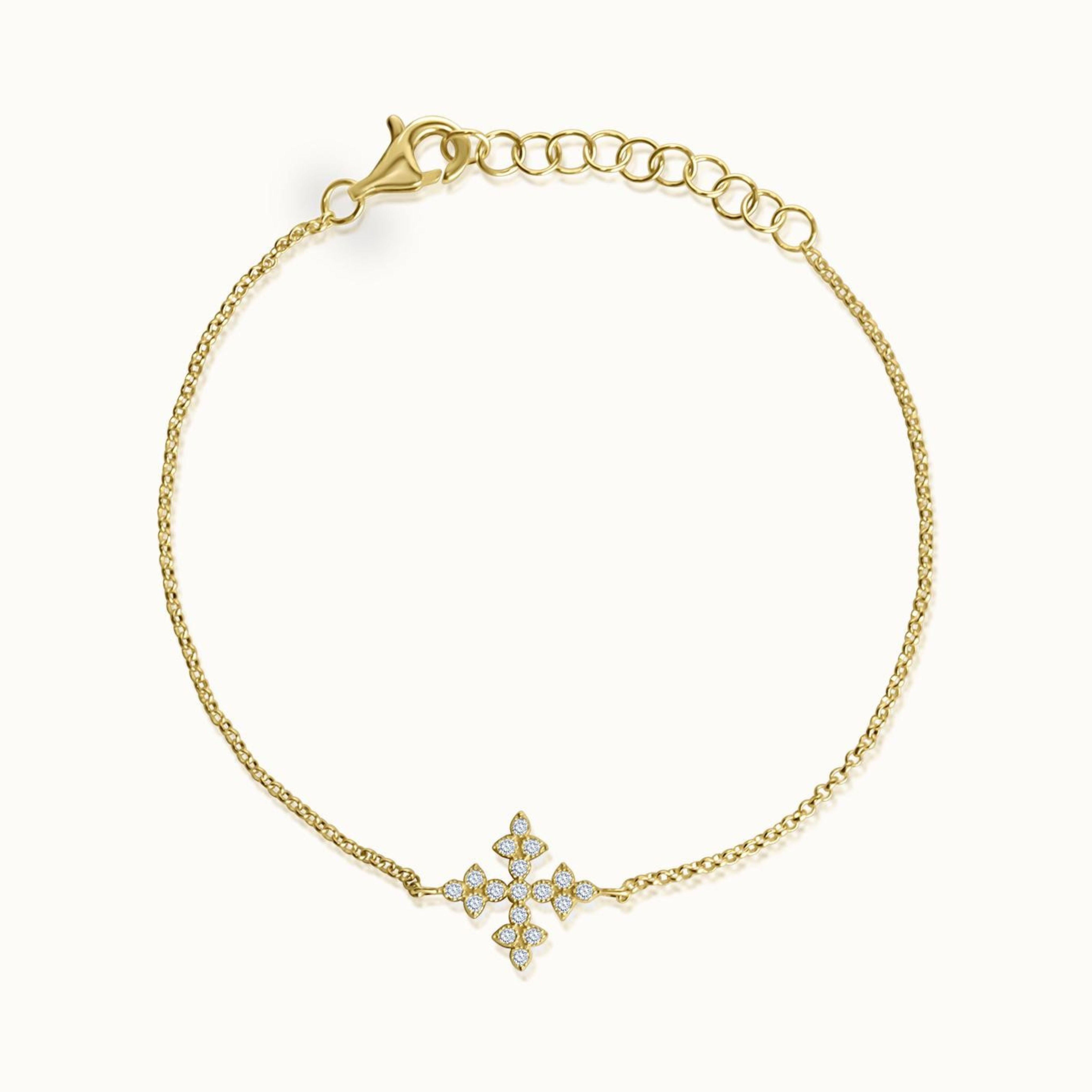 Maltese Cross Diamond Bracelet