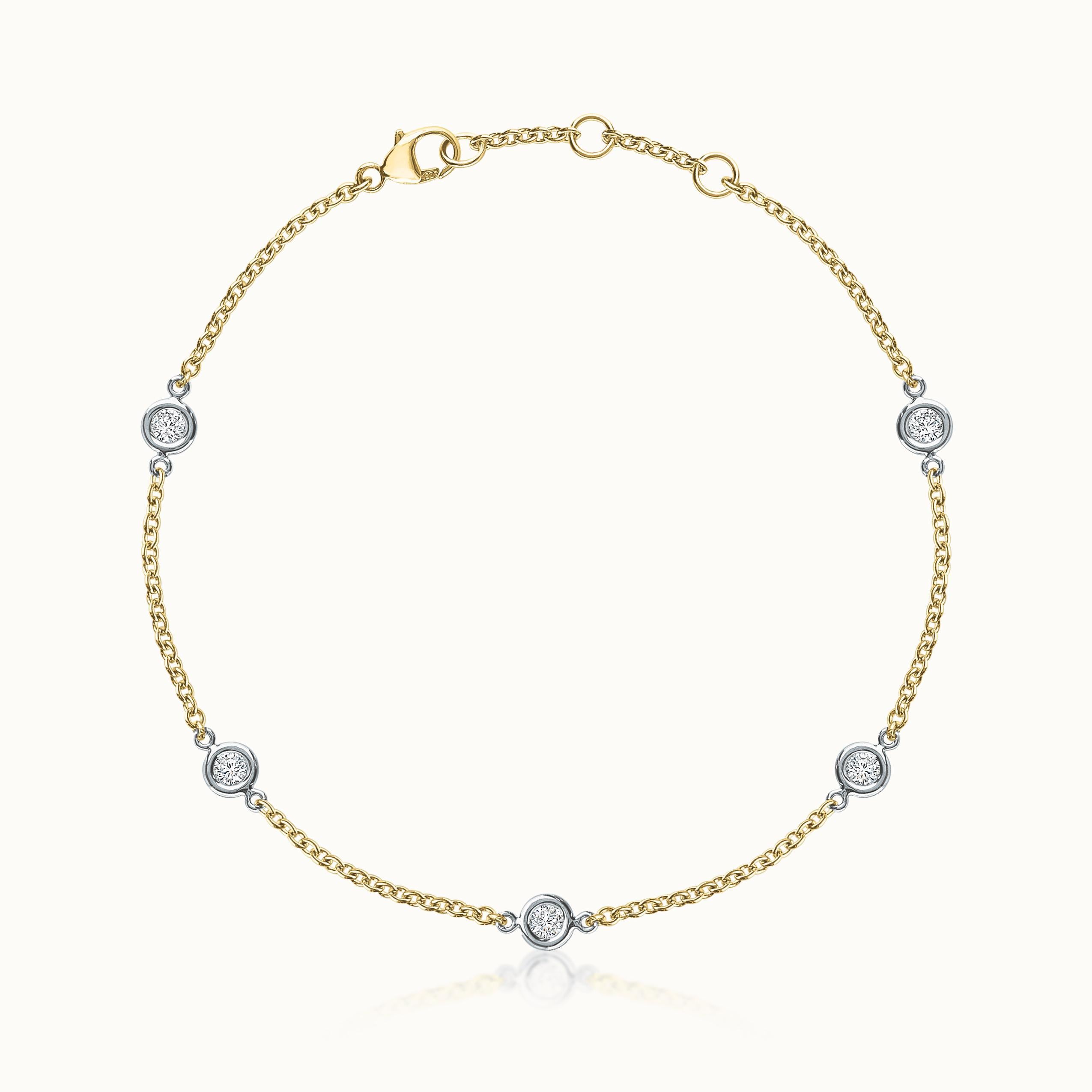 Signature Two-Tone Diamond Station Bracelet