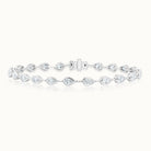 Pear Bezel Set Diamond Line Bracelet
