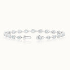 Pear Bezel Set Diamond Line Bracelet