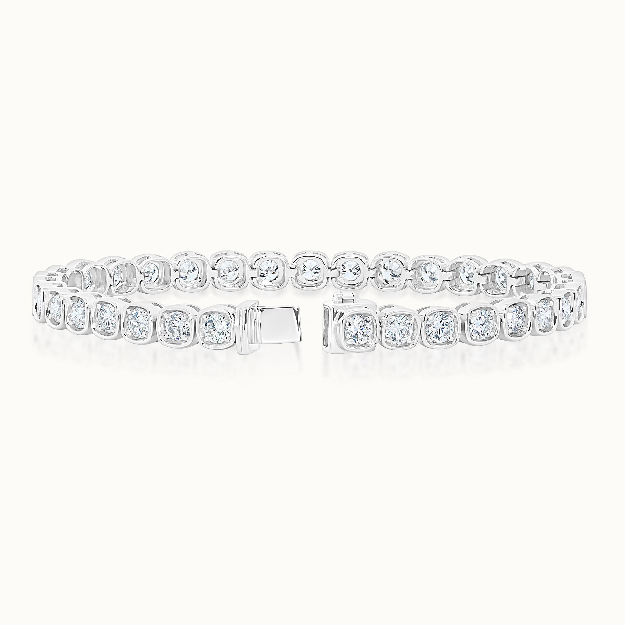 Round Bezel Set Line Bracelet