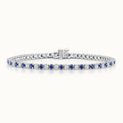 Diamond & Sapphire Line Bracelet