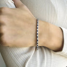 Diamond & Sapphire Line Bracelet