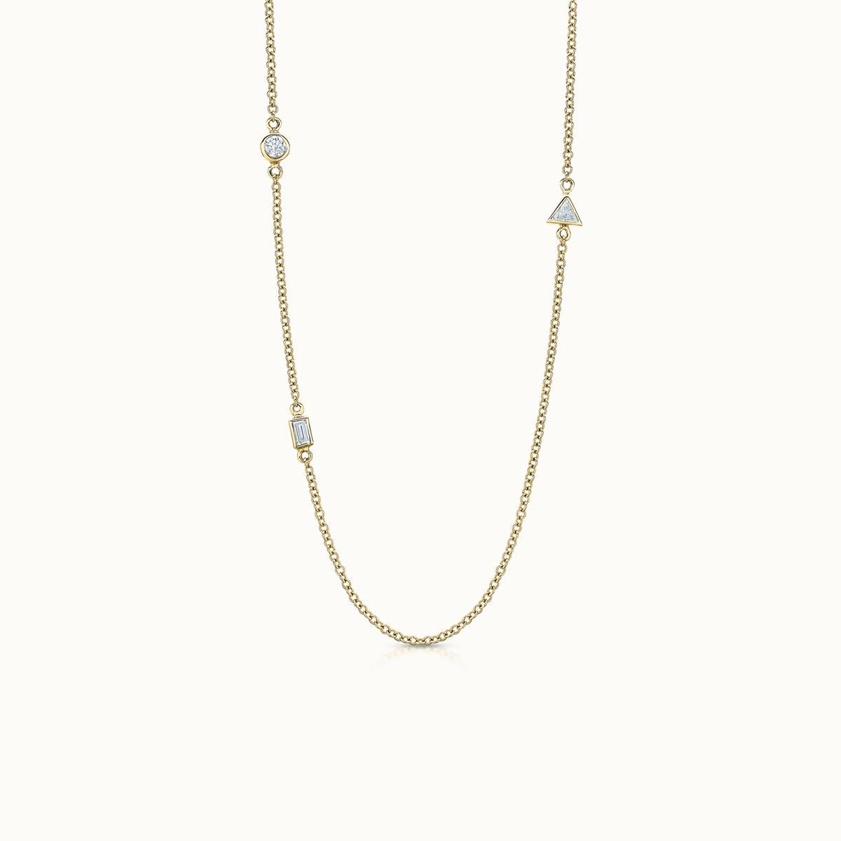 Signature Mixed Diamond Station Necklace