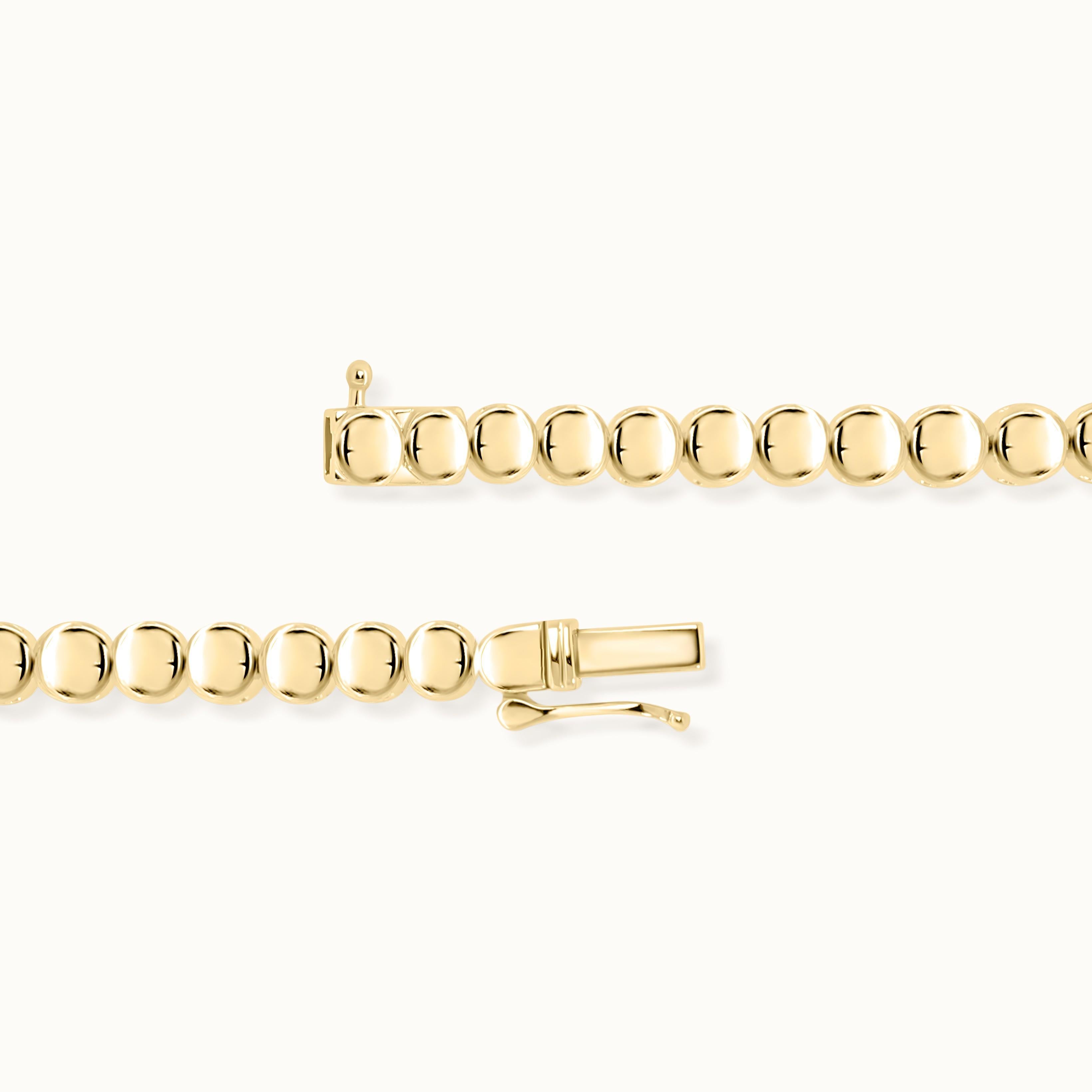 Bezel Set Round Diamond Line Necklace