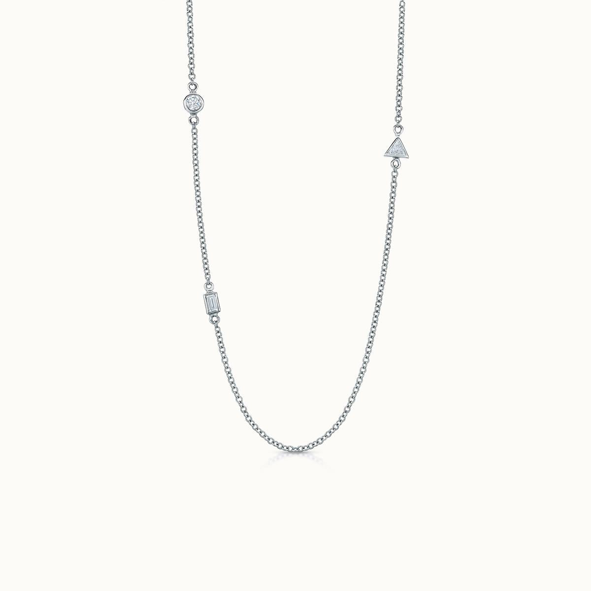 Signature Mixed Diamond Station Necklace