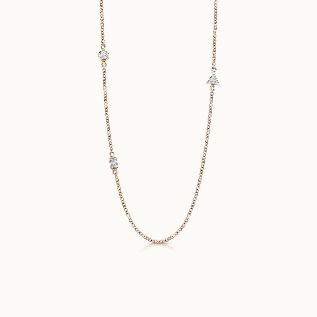 Signature Mixed Diamond Station Necklace