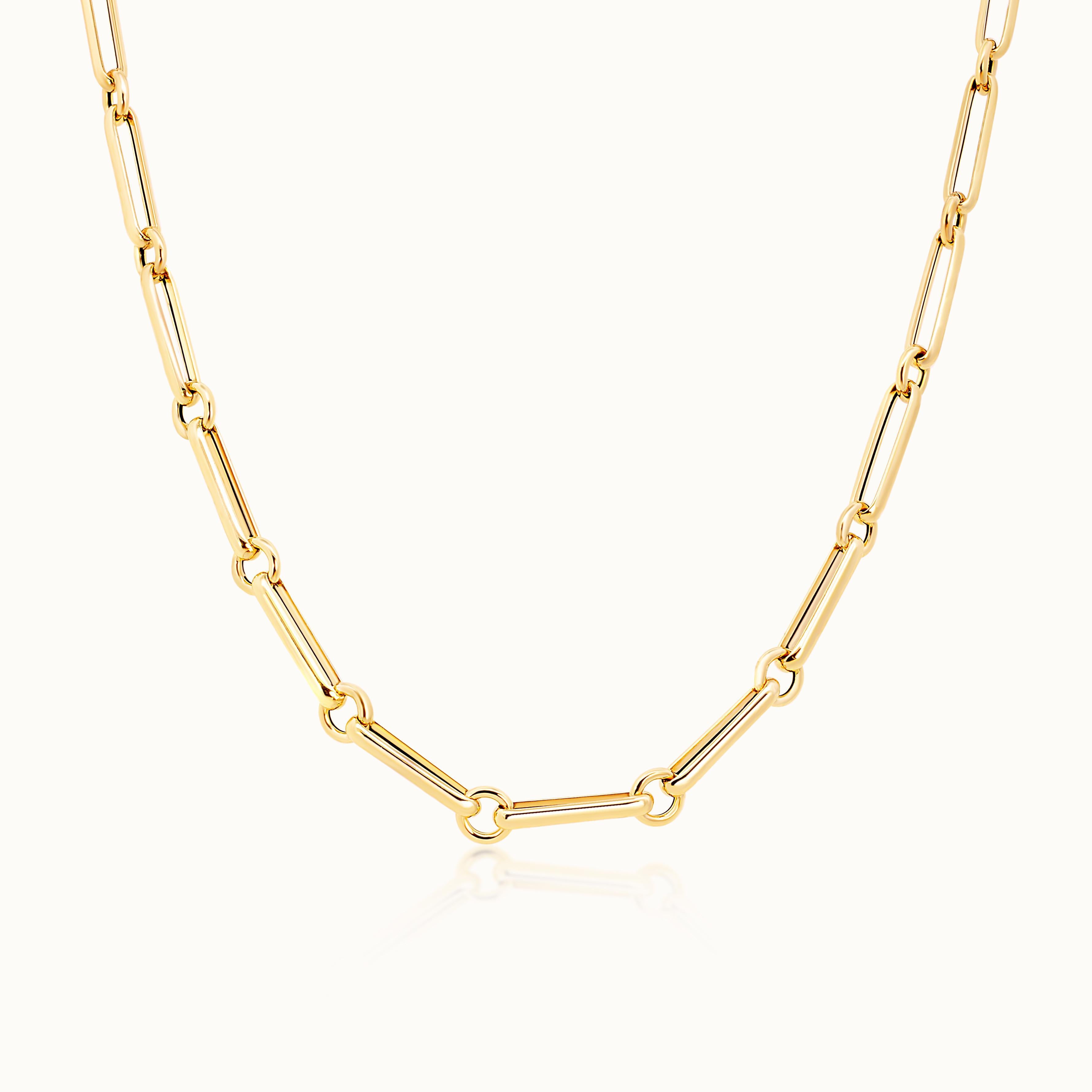 Paperclip & Circle Link Chain