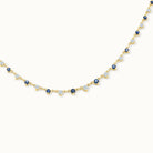 Diamond & Sapphire Station Necklace