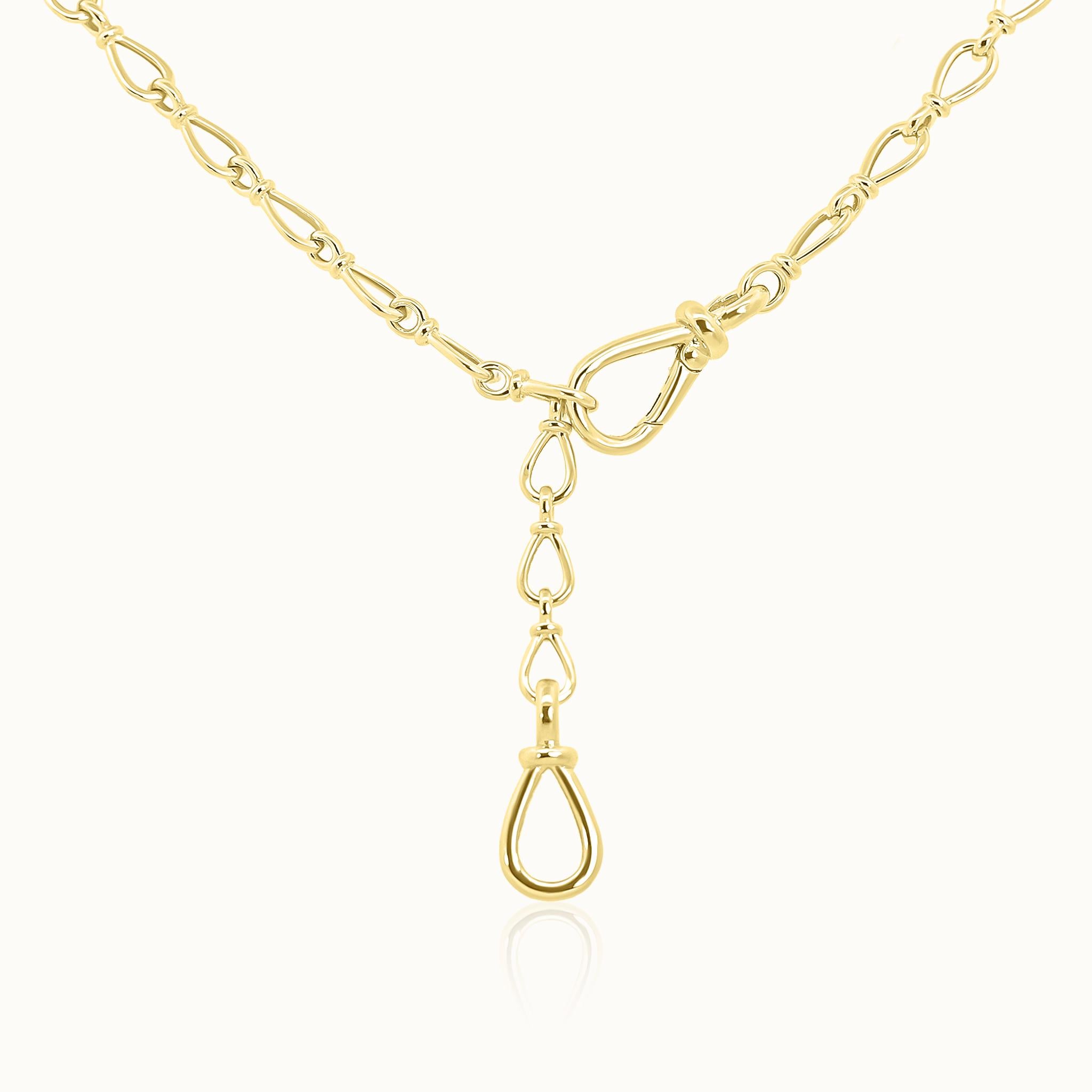 Teardrop Lariat Link Chain with Pushlock