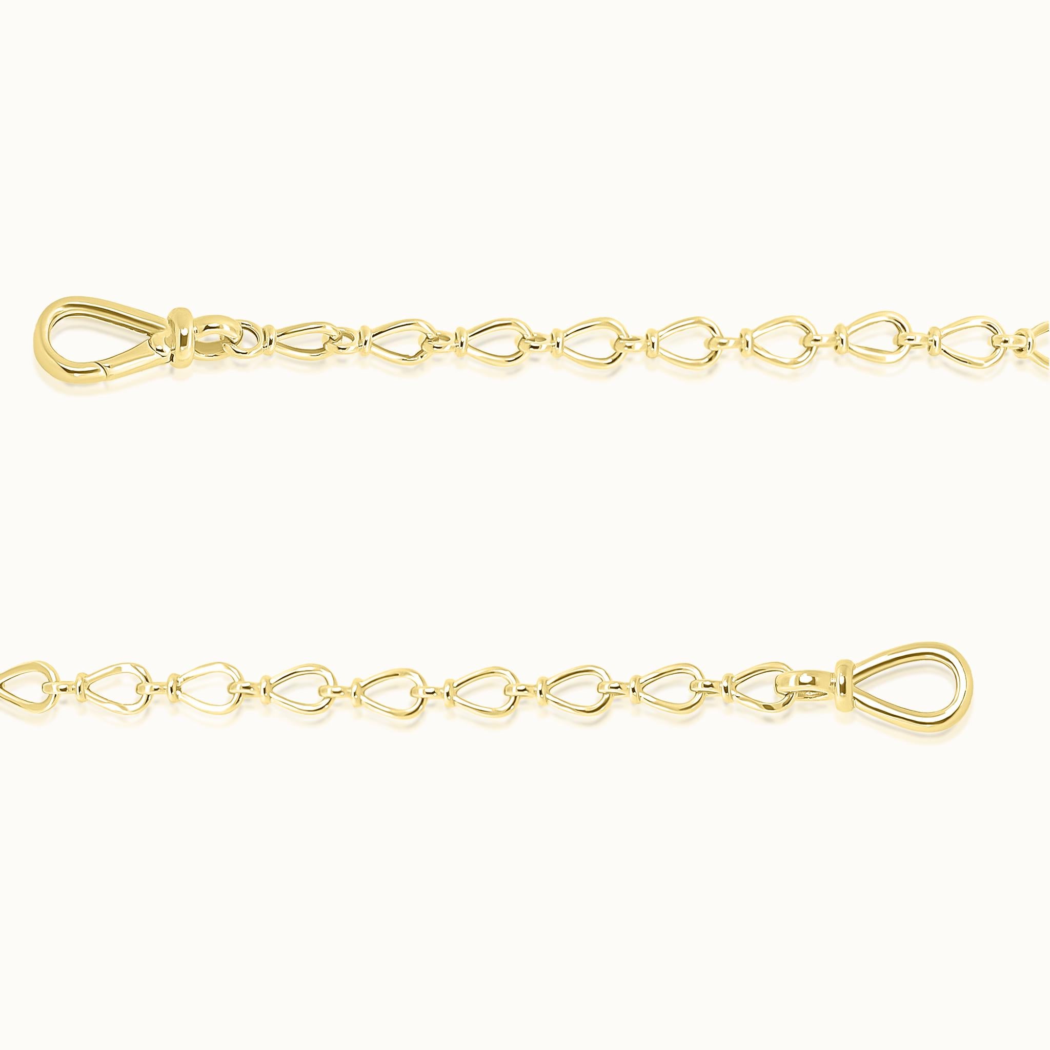Teardrop Lariat Link Chain with Pushlock