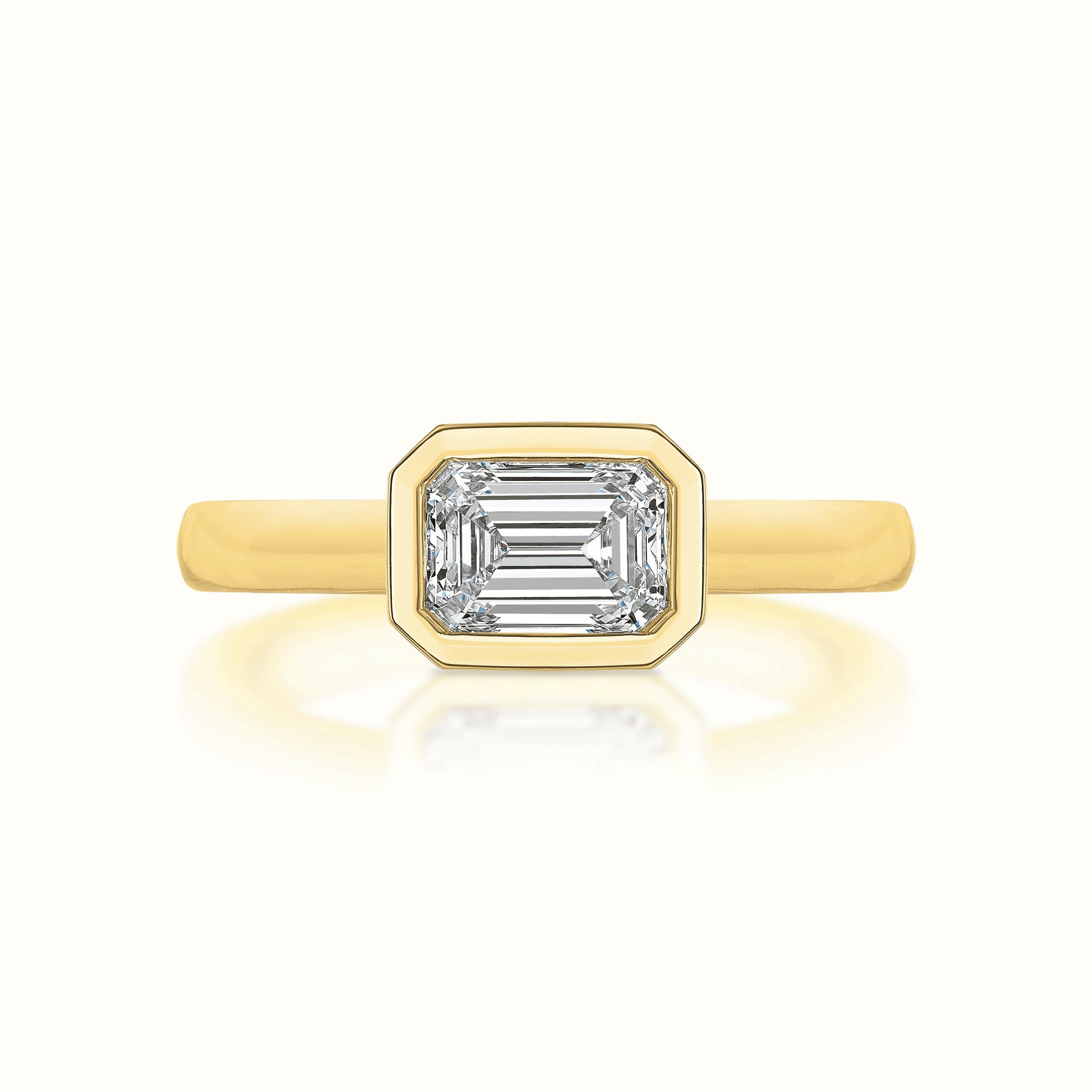 Quinn Emerald Cut East & West Diamond Ring