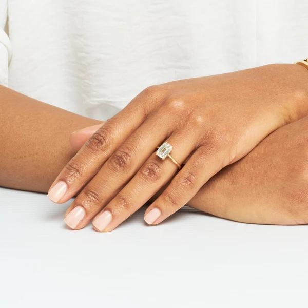 Lennon Emerald Cut Diamond Solitaire