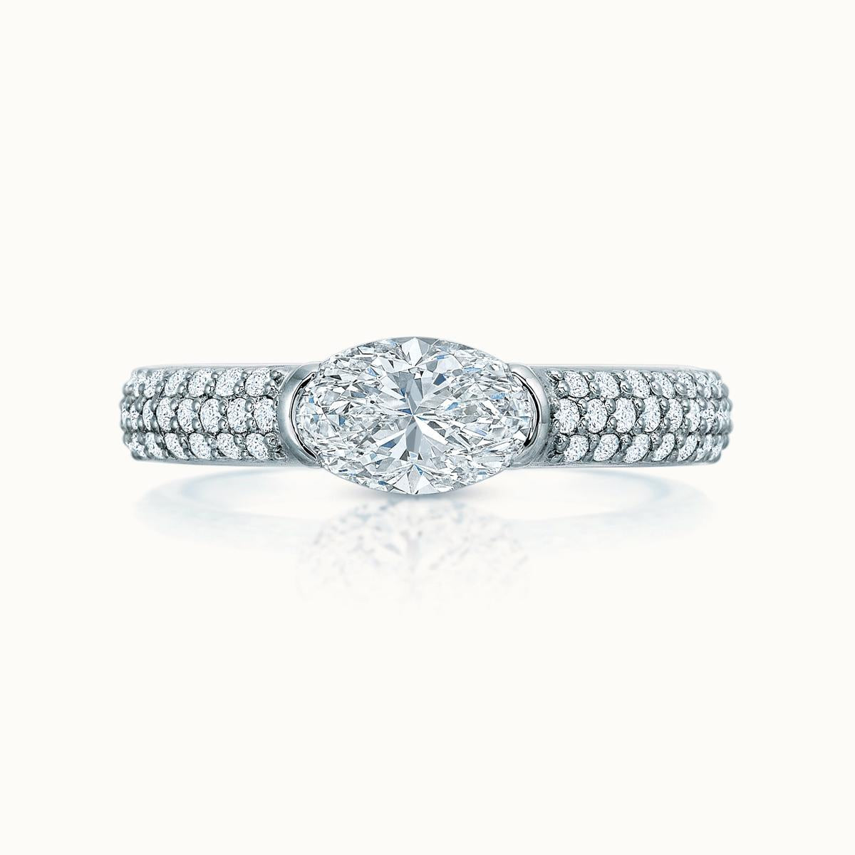 Kathleen East & West Oval Diamond Triple Pave
