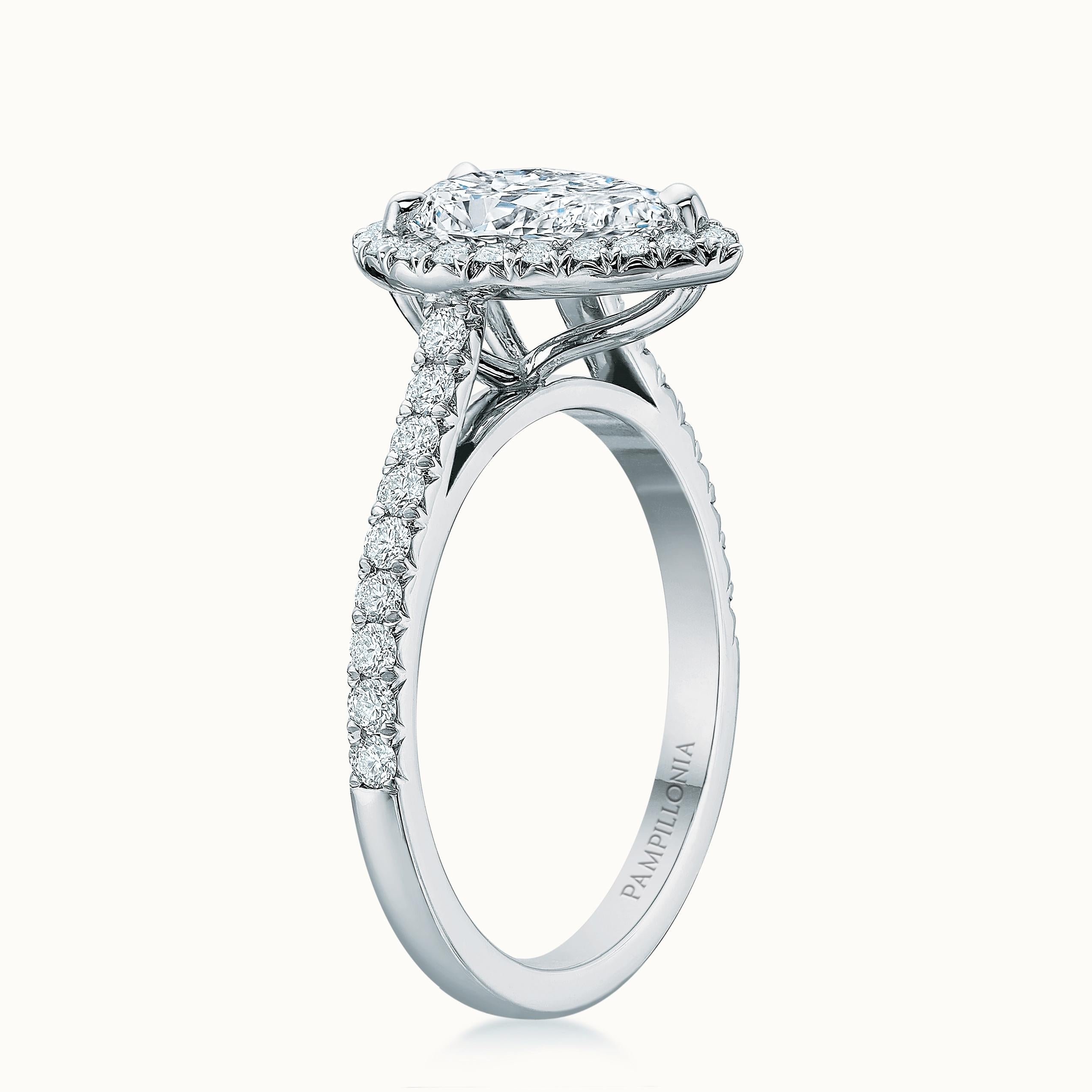 Kate Diamond Halo Pear