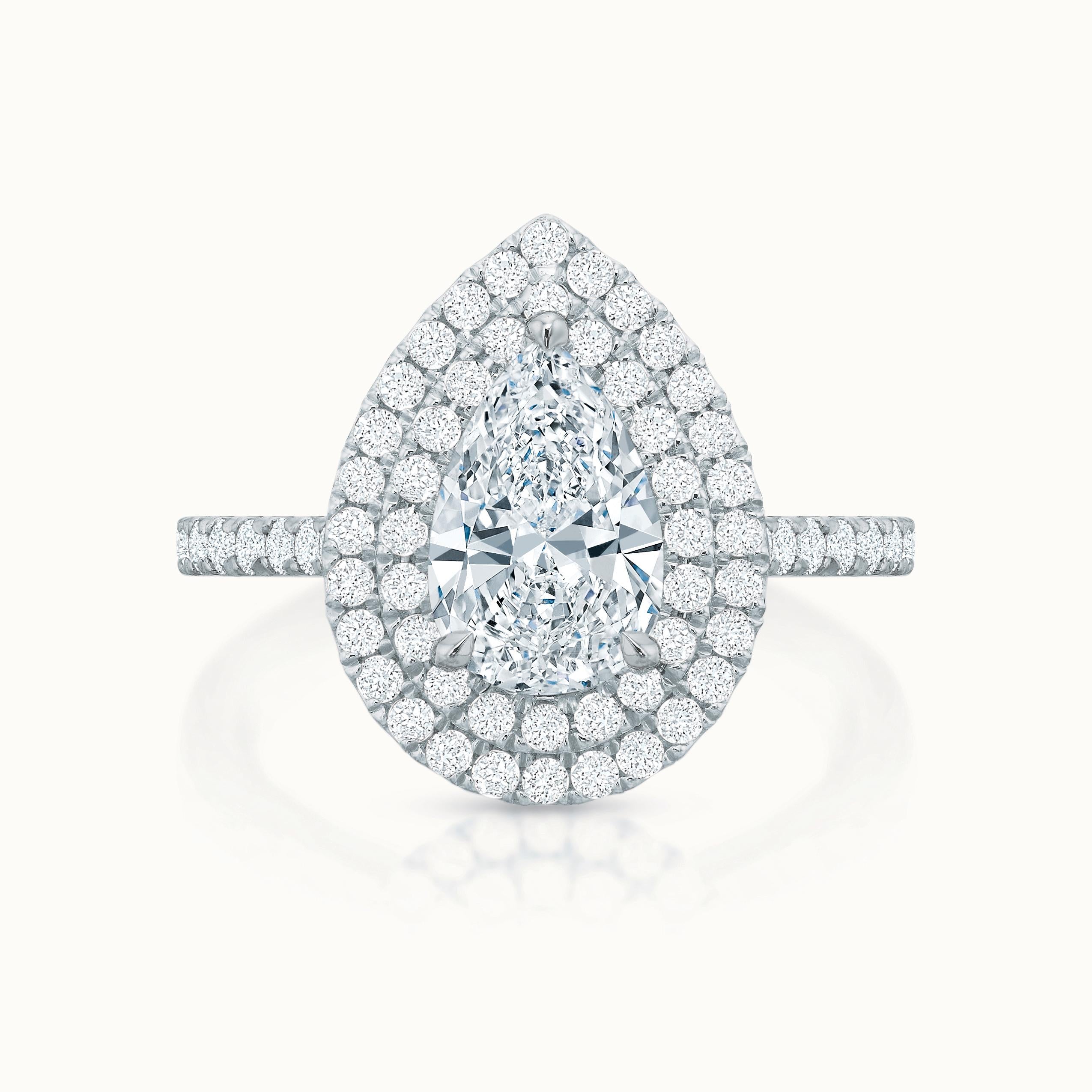 Kate Double Halo Pear Diamond