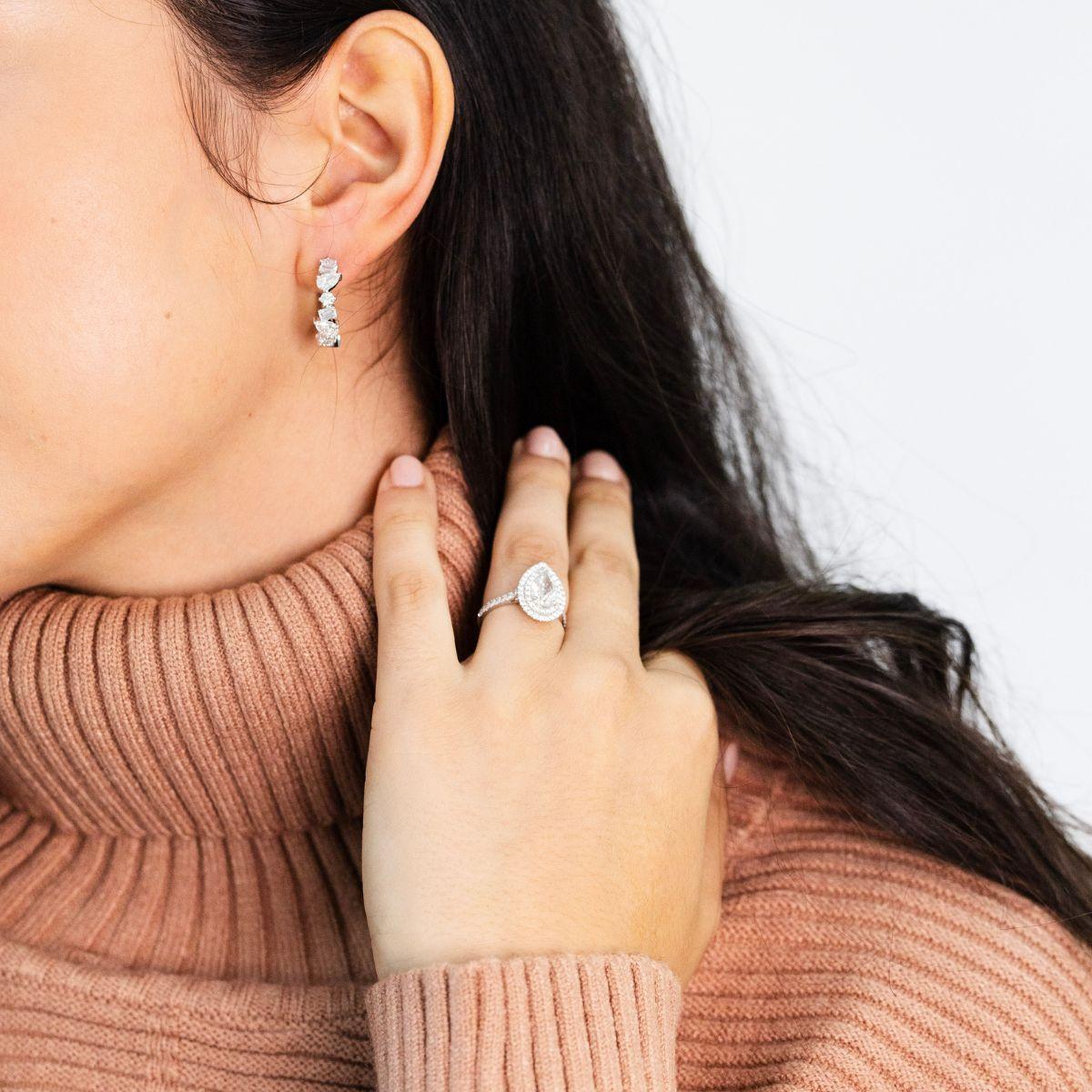 Kate Double Halo Pear Diamond