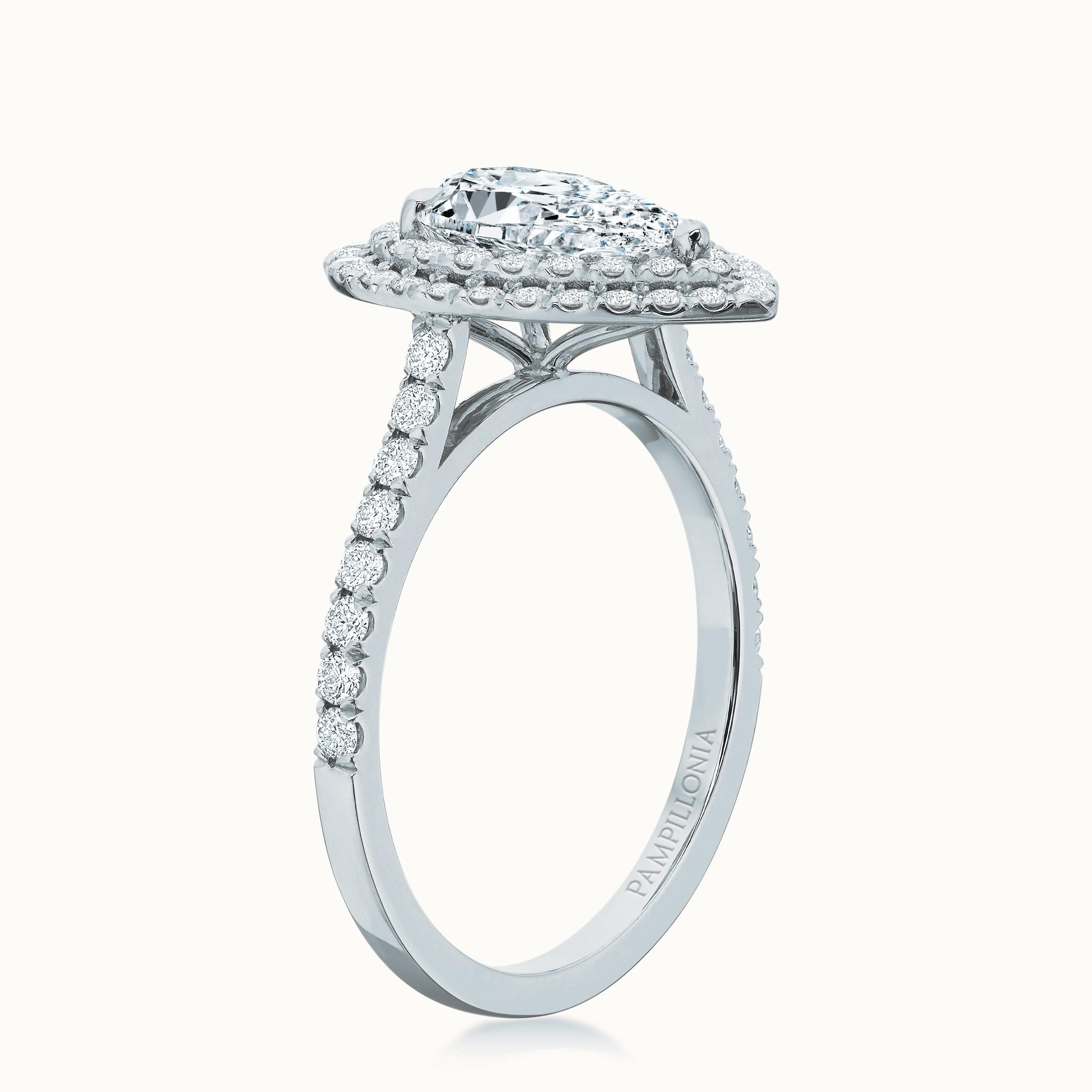 Kate Double Halo Pear Diamond