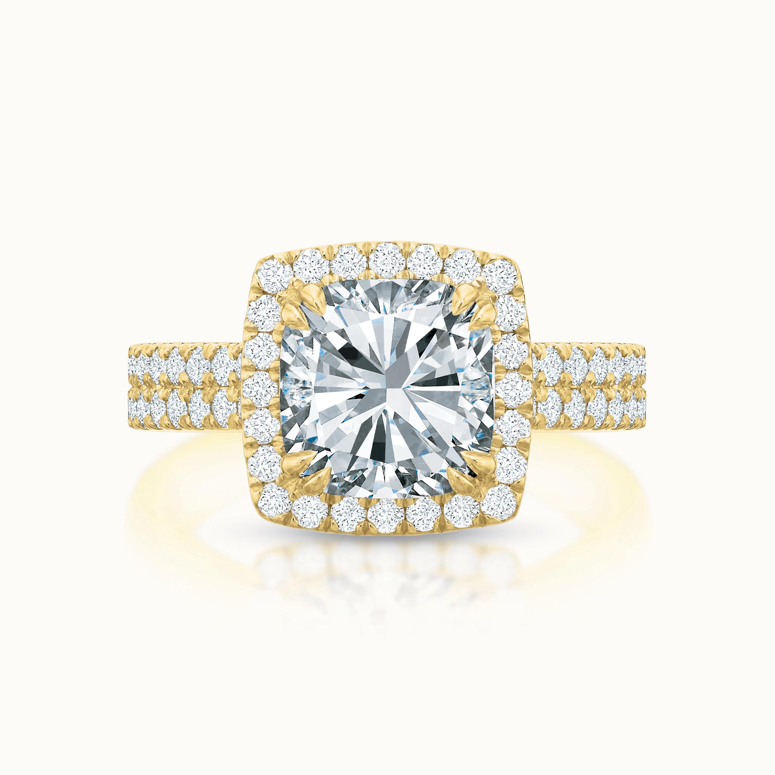 Kate Double Row Cushion Cut Diamond