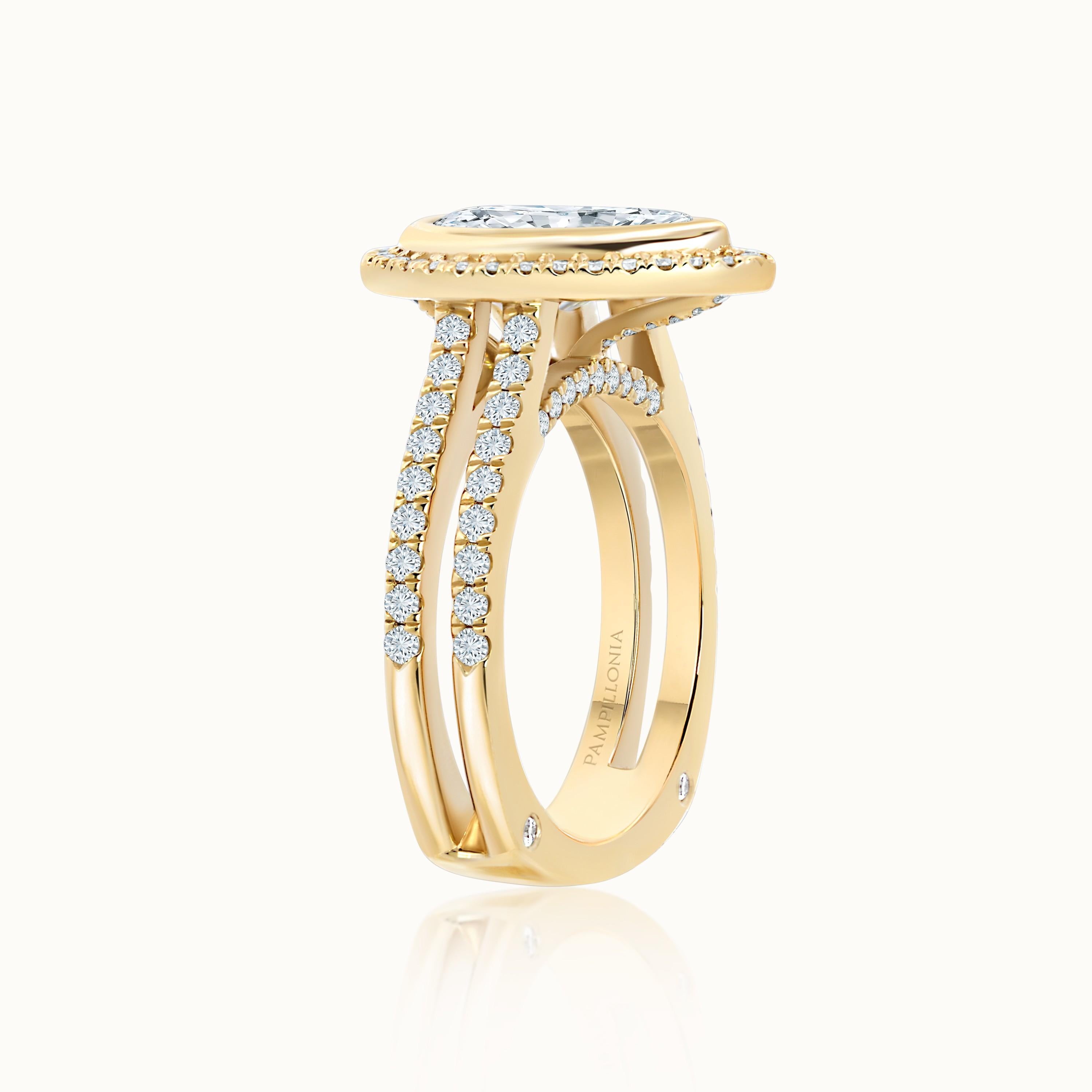 Gabriella Diamond Halo Pear