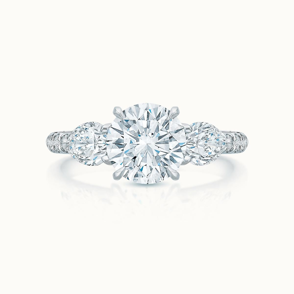 Lennon Round Diamond Three Stone Ring