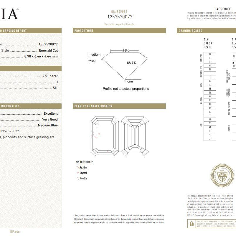 Lennon Emerald Cut Diamond Three Stone