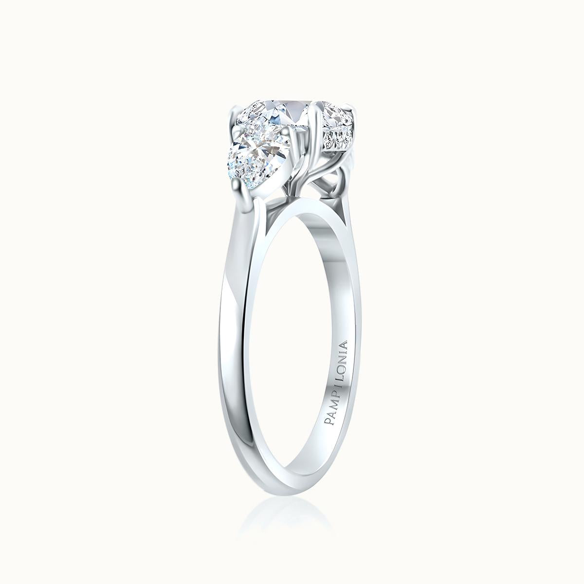 Lauren Round & Pear Three Stone