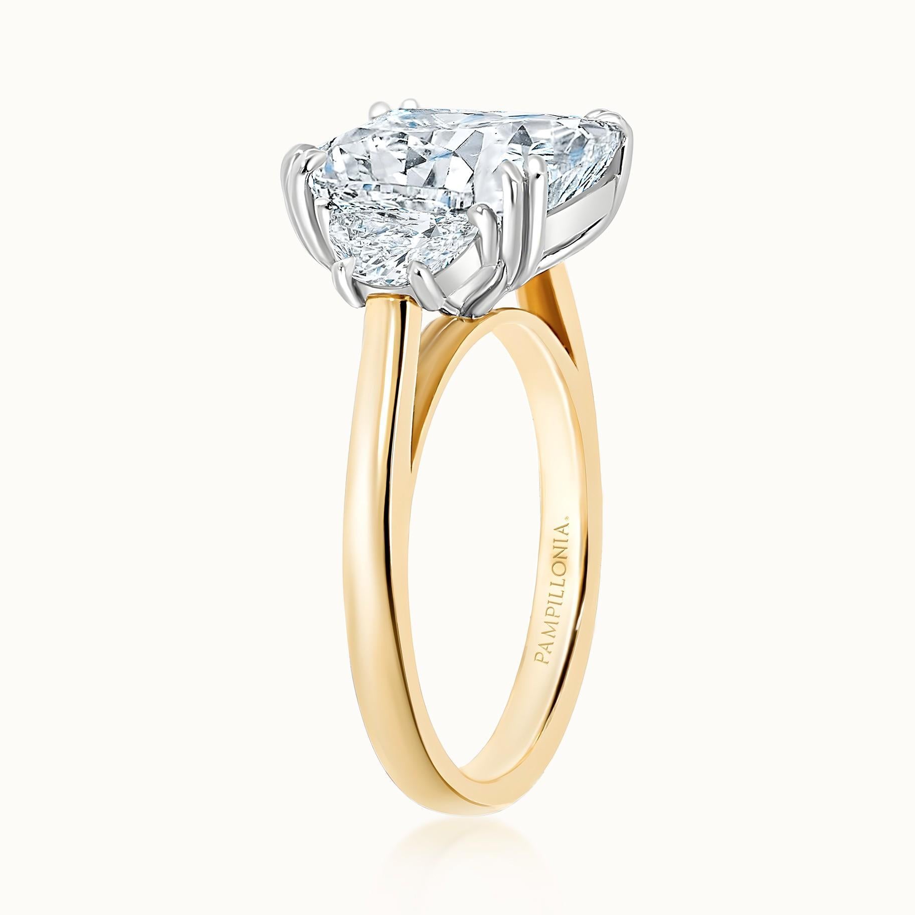 Taylor Three Stone Diamond Cushion
