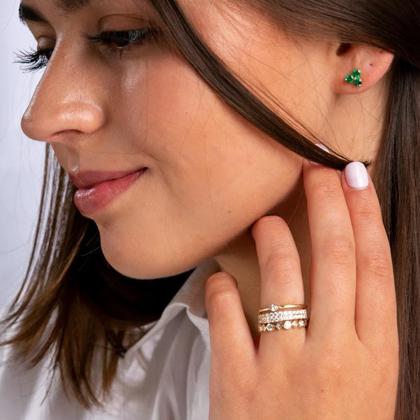 Lennon Double Row Diamond Band